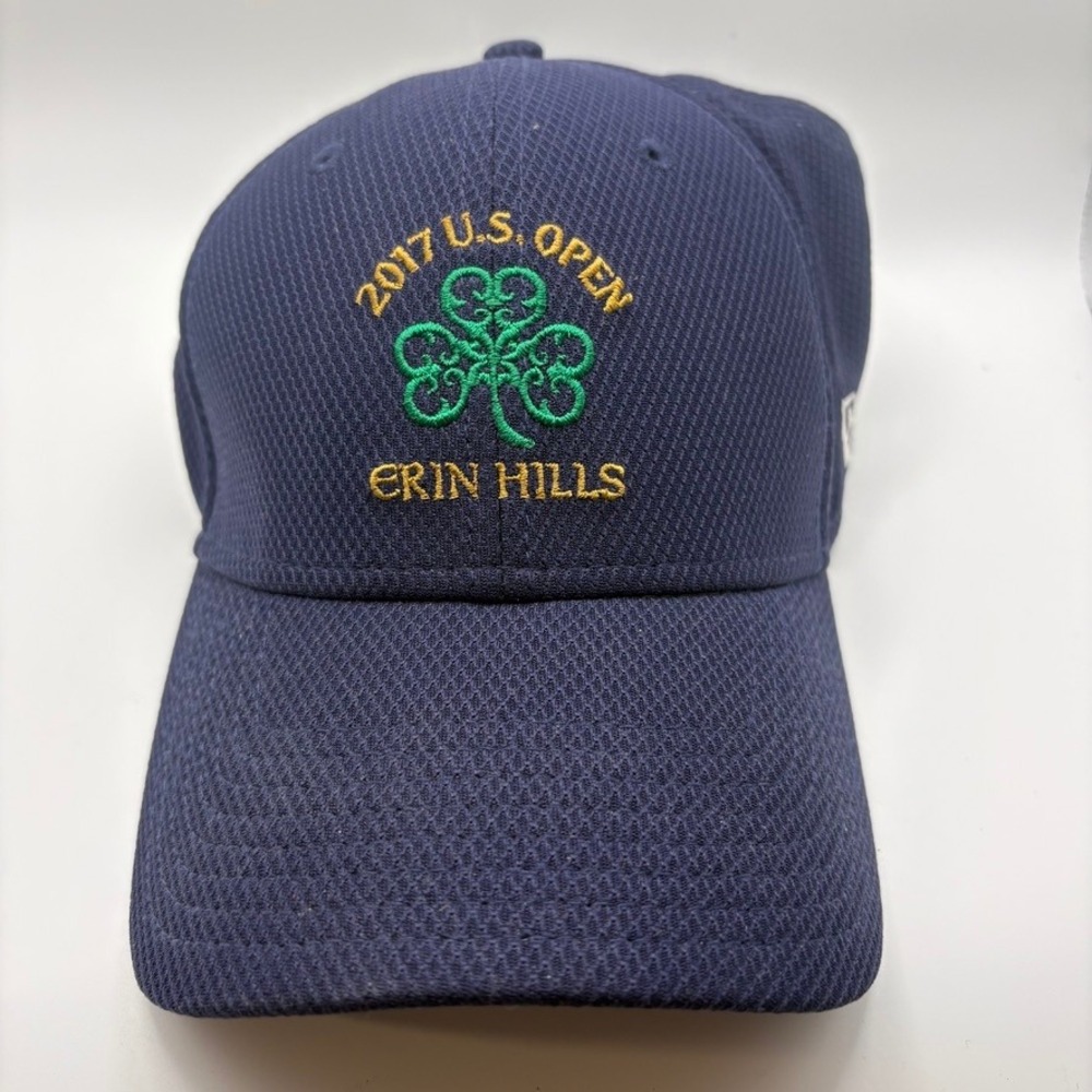 Erin Hills New Era 9Thirty 2017 U.S. Open Golf Cap L/XL Navy/Green Athletic Hat‎
